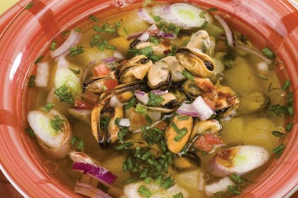 Cazuela de mejillones