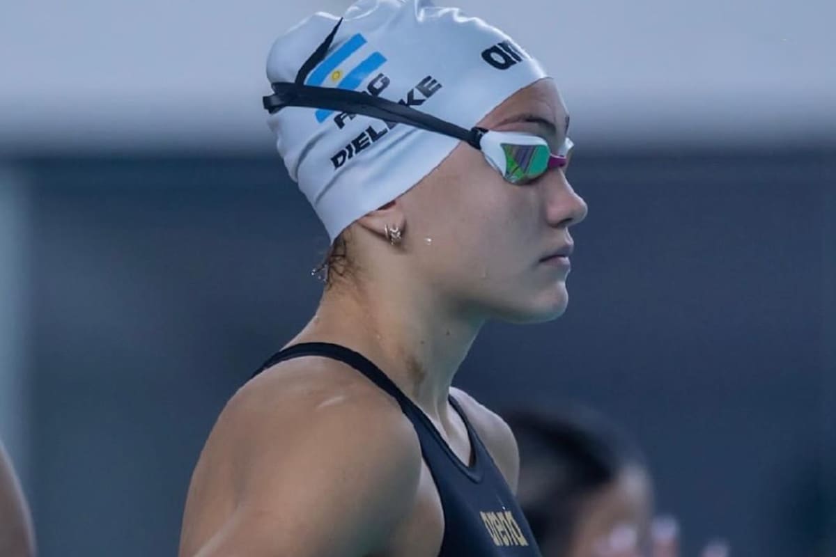 Cecilia Dieleke, la abanderada argentina, es una de las grandes promesas de la natación para los próximos años
