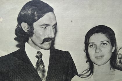 Cecilia Giubileo y su esposo, Pablo Chabrol, en 1972