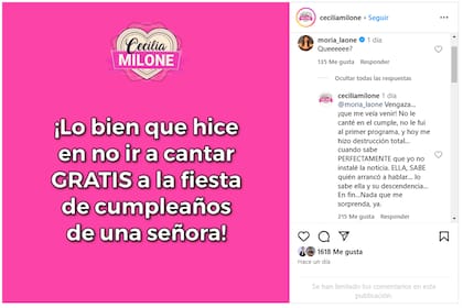 Cecilia Milone y su furia contra Mirtha Legrand