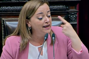Cecilia Moreau durante la discusión con el diputado Iglesias