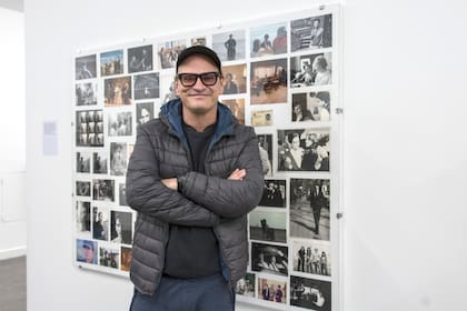 Carlos Belloso, uno de los tantos actores que no faltaron en la visita a la muestra