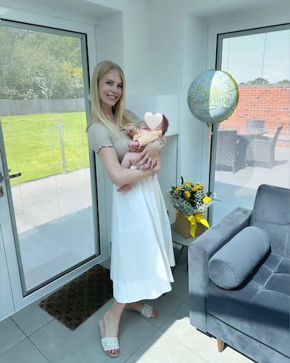 Celebración de Daniela Christiansson
junto a su hija Elle