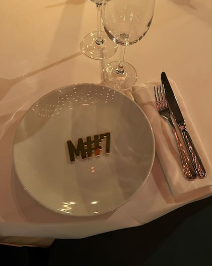 Celebración de Messi por el séptimo balón de oro