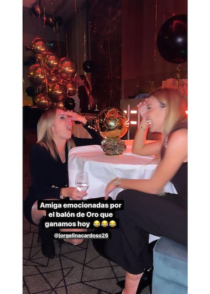 Celebración de Messi por el séptimo balón de oro