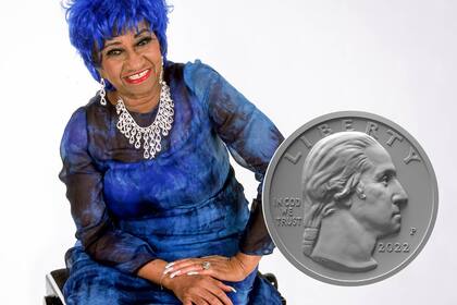 Celia Cruz aparecerá en 2024 en las moneda de 25 centavos de dólar de EE.UU.