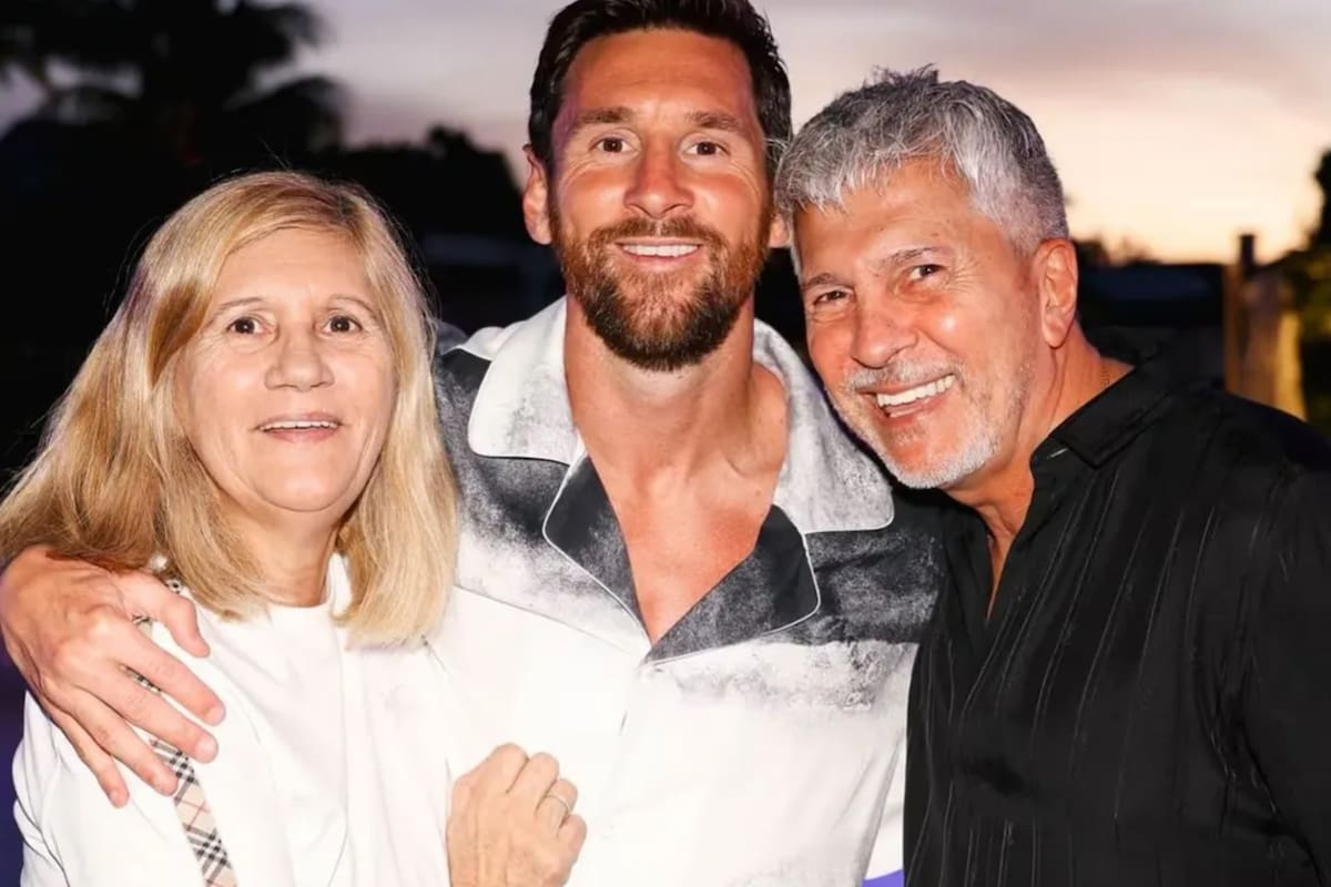 Celia, Lionel y Jorge Messi