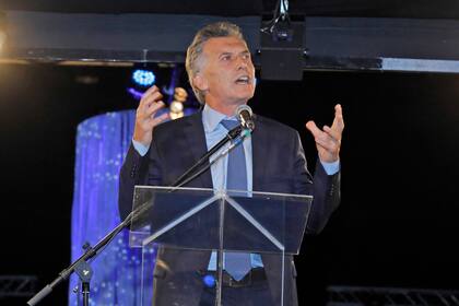 Mauricio Macri durante su discurso