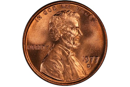 Centavo de dólar de Lincoln de 1977 acuñado en la Casa de la Moneda de Denver (PCGS)