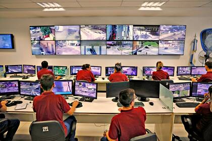 Centro de monitoreo de la Policía de la Ciudad