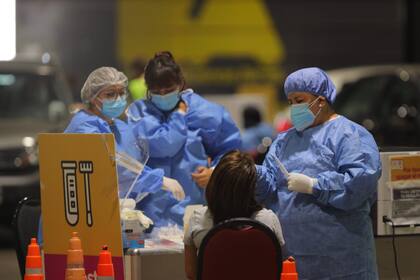 Centro de testeo en La Rural