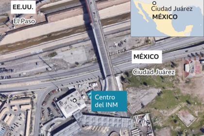 Centro del Instituto Nacional de Migración en Ciudad Juárez donde ocurrió el incendio