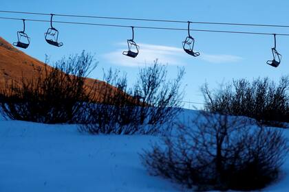 Un centro de ski cerrado en Italia