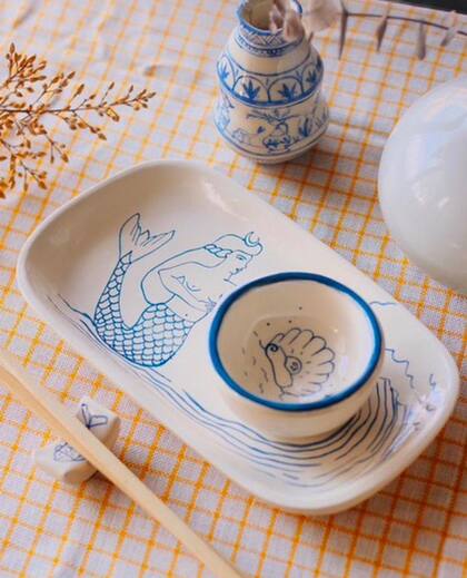 Cerámicas de tienda Casa Ra en la feria de Fábrica de Estampas