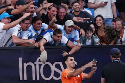 Cerúndolo destacó el gran apoyo que viene recibiendo por parte de los argentinos en Australia