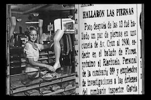 Cerutti hace una reconstrucción visual del asesinato de una mujer en los '50 a partir de recortes de noticias y fotografías