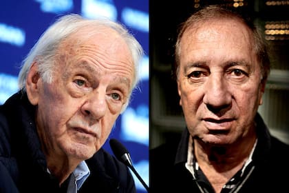 César Luis Menotti y Carlos Bilardo, dos referentes de la historia del fútbol argentino.