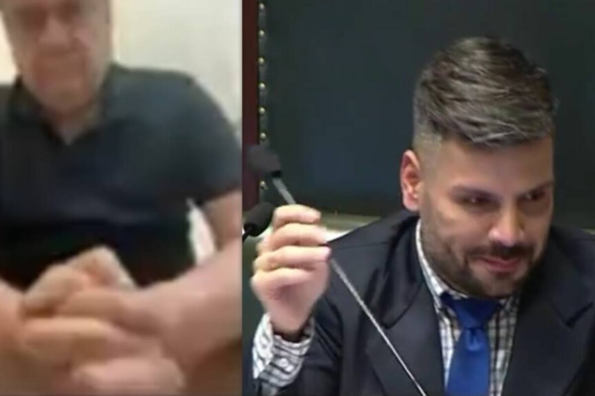 César Maia atinó a mover la cámara apenas el concejal Pablo Mello le avisó sobre lo ocurrido