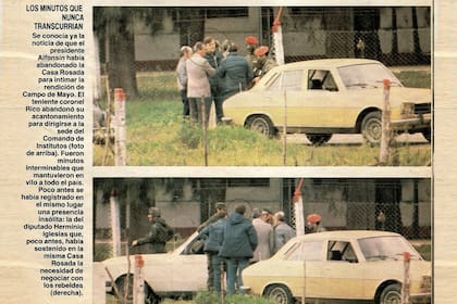 César Milani en el alzamiento carapintada de Semana Santa