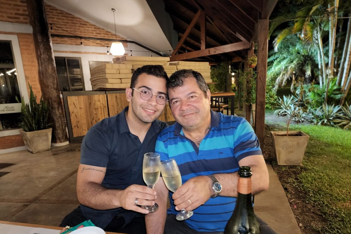 César Sena y su padre, Emerenciano Sena