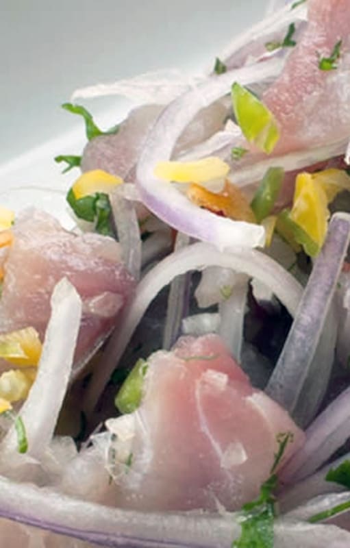 Ceviche en La Picantería.