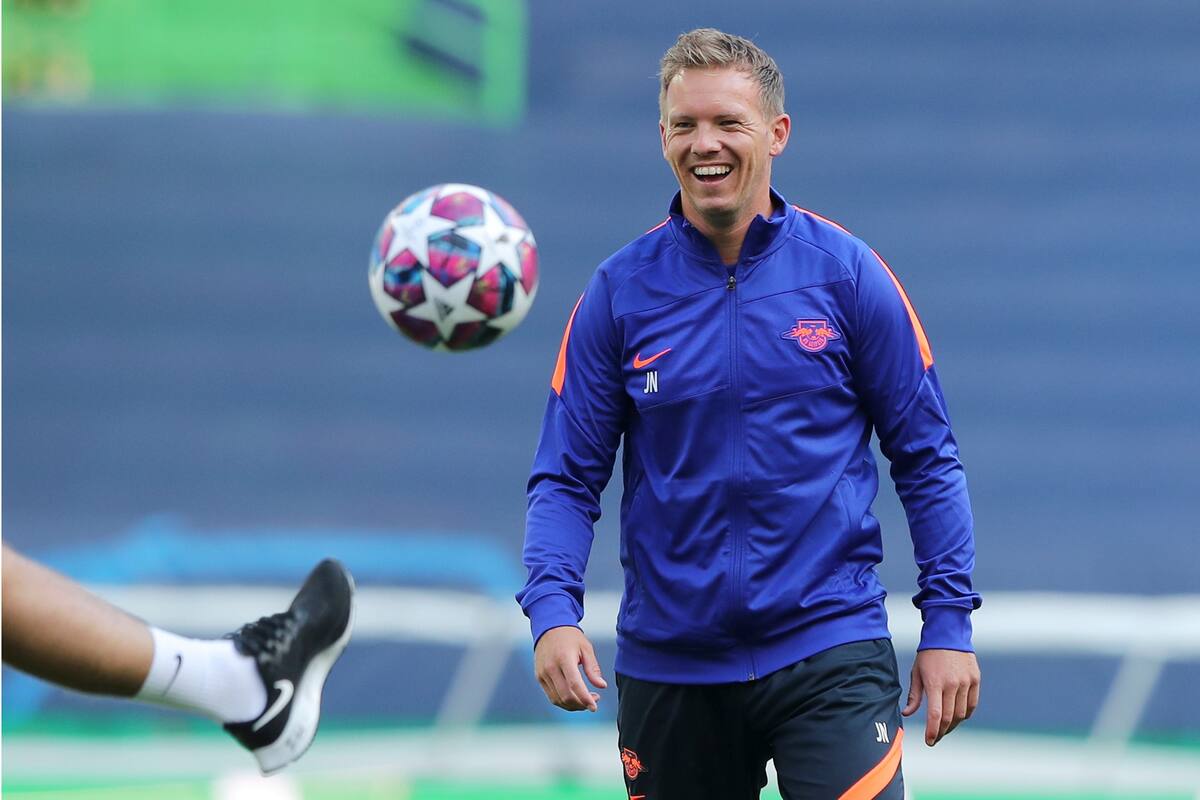 Champions League. Entrenamiento RB Leipzig - Estadio Jose Alvalade, Lisboa, Portugal - 12 de agosto de 2020 El entrenador del RB Leipzig Julian Nagelsmann durante el entrenamiento.