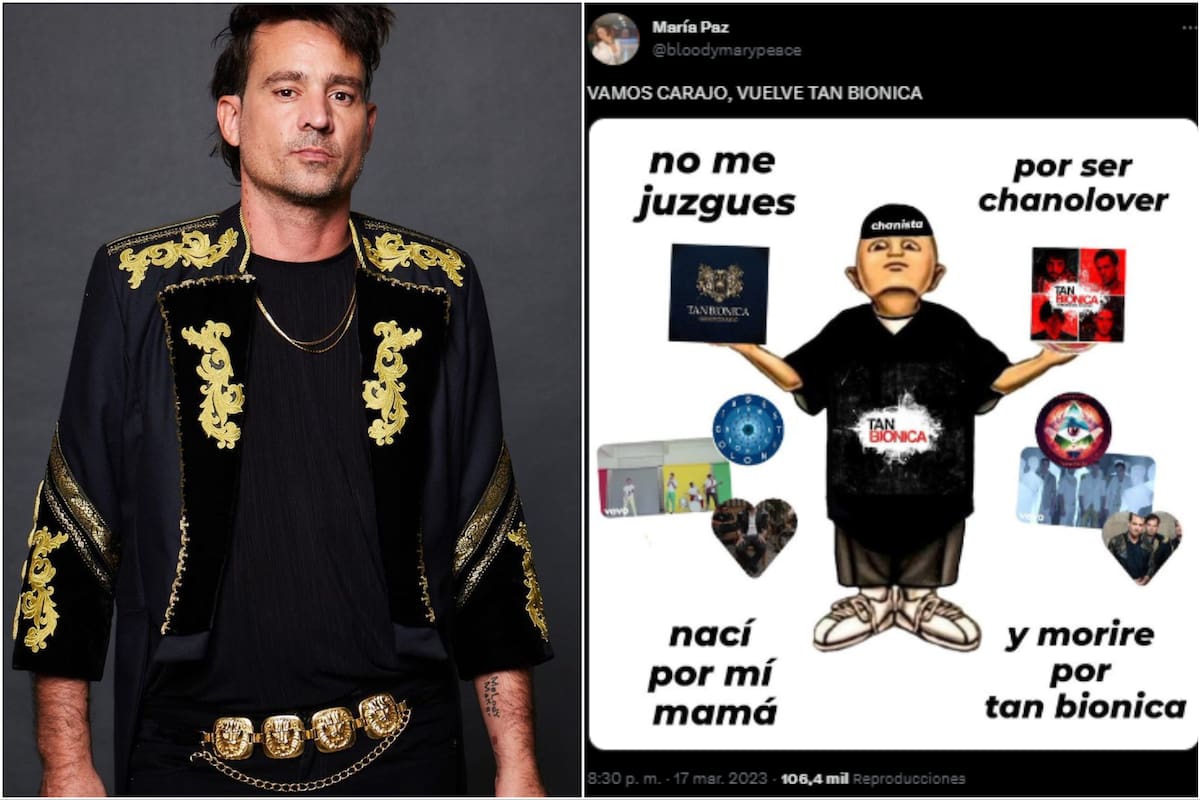 Chano Charpentier anunció la vuelta de Tan Biónica y los memes estallaron (Foto: Instagram @chanotb / Twitter)