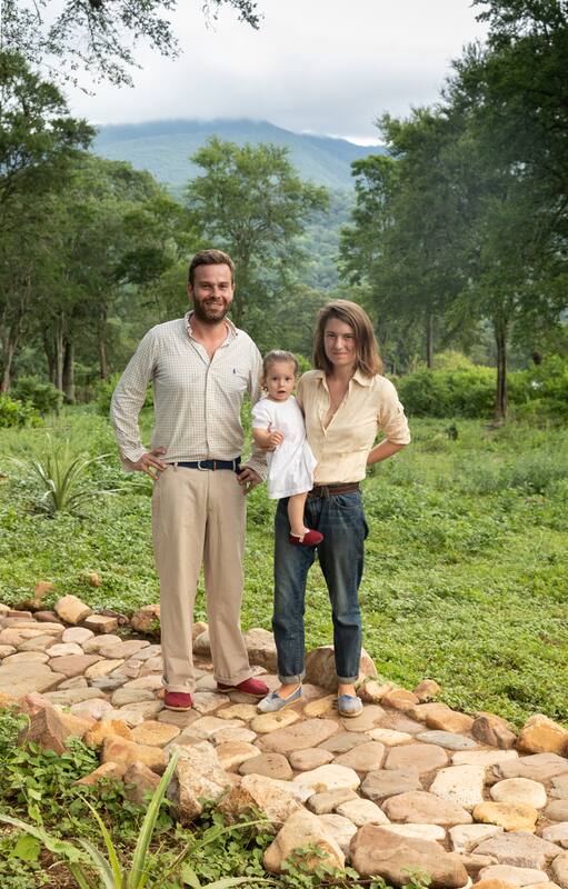 Charles y Hermine d'Herbais junto a su pequeña hija, Zita.