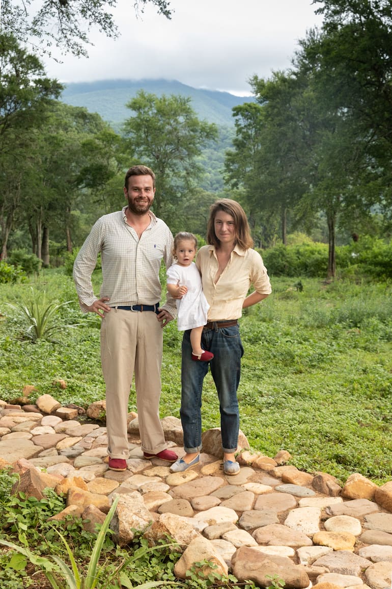 Charles y Hermine d'Herbais junto a su pequeña hija, Zita.