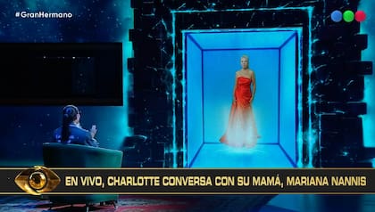 Charlotte Caniggia recibió una sorpresa de su mamá antes de la final (Captura: Telefe)