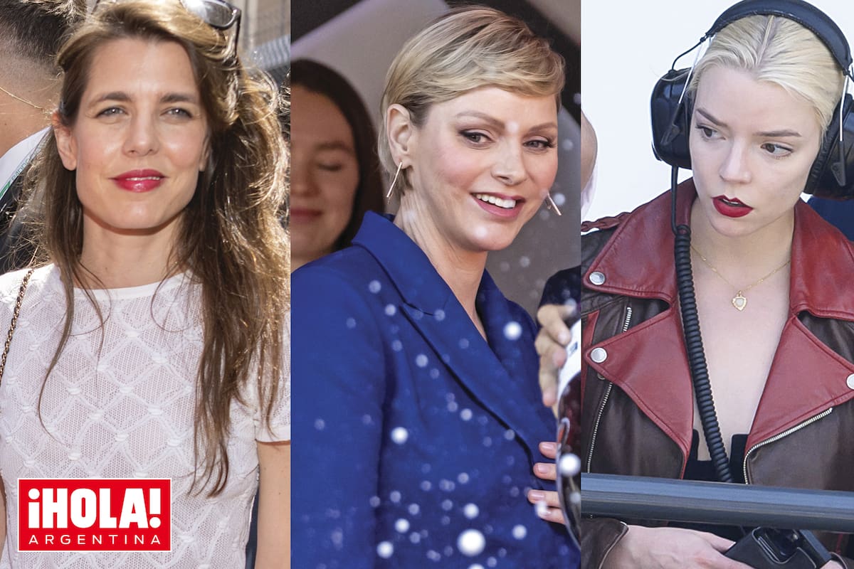 Charlotte Casiraghi, la princesa Charlene y Anya Taylor-Joy en el Grand Prix de Mónaco de la F1, que tuvo como ganador a Charles Leclerc.