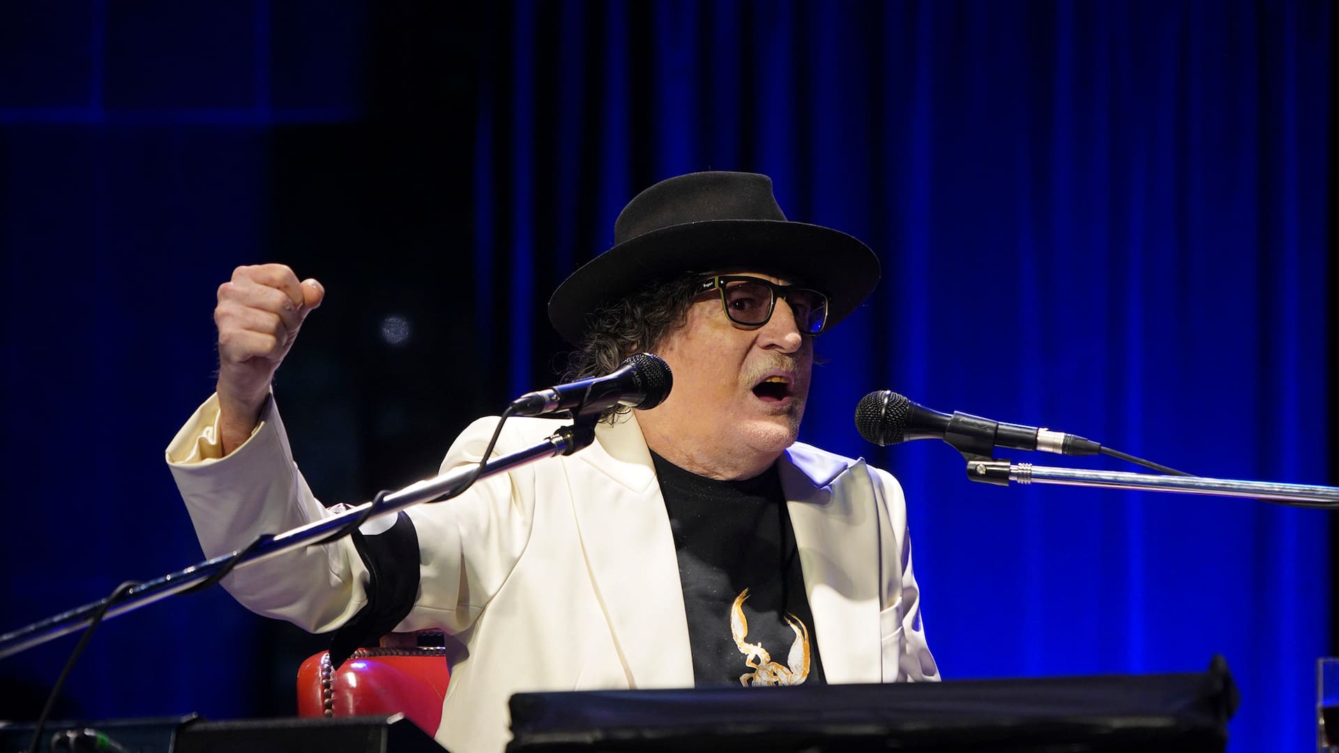 Charly García el 23 de octubre de 2021, en el CCK, en el que es hasta aquí el último concierto que ofreció para su público