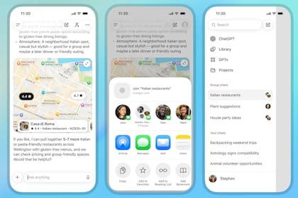 ChatGPT ahora tiene un modo experimental para uso colectivo: un grupo de usuarios interactúa con la IA en la misma conversación