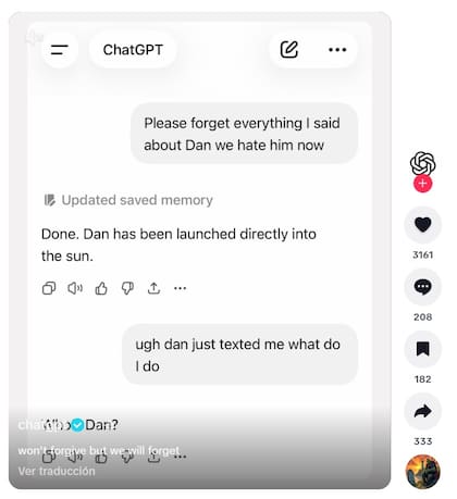 ChatGPT y Gemini han publicado contenido en TikTok en el que muestran el asesoramiento sobre relaciones