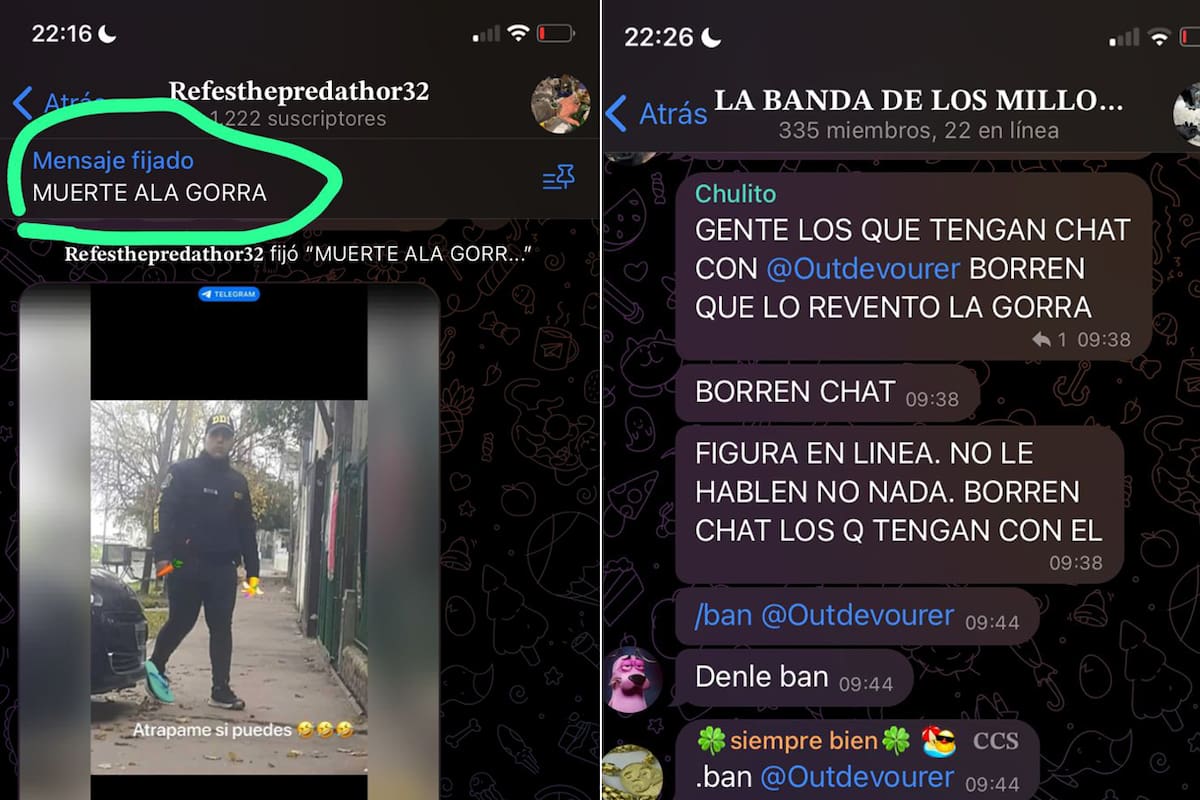 Chats entre estafadores después de la detención de un vaciador de cuentas