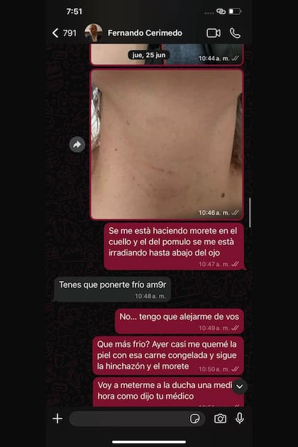 Chats entre Nadia Beller y Fernando Cerimedo