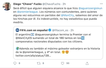 Chavo Fucks habló de las estadísticas sobre el Kun