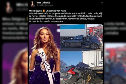 Chayenne van Aarle sobrevivió de milagro a un accidente Foto Twitter)