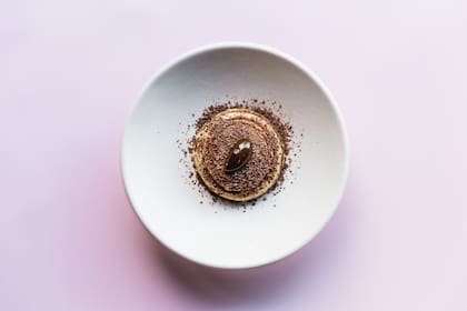 Cheesecake de dulce de leche vegano.