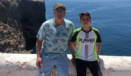 Chema y su hijo.