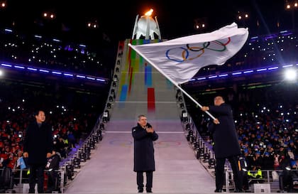 Chen Jining en la clausura de los Juegos Olímpicos de invierno en Pyeongchang