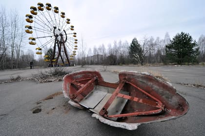Chernobyl, la ciudad devastada por un desastre nuclear en la que Shevchenko perdió a los suyos (AFP PHOTO / SERGEI SUPINSKY)