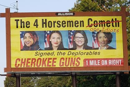 Cherokee Guns publicó un cartel en el que insulta a las mujeres parlamentarias