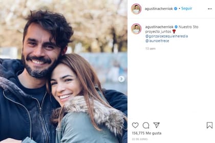 Cherri hizo un posteo en su Instagram para celebrar el quinto proyecto en que trabaja con Heredia y provocó una lluvia de comentarios románticos