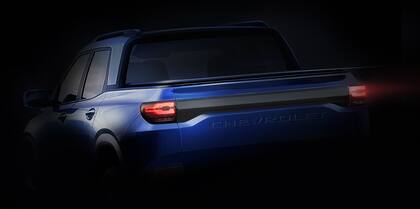 Chevrolet dio a conocer una foto inédita de la parte trasera de su nueva pickup compacta