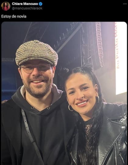 Chiara Mancuso, exparticipante de Gran Hermano, junto a Peter Lanzani