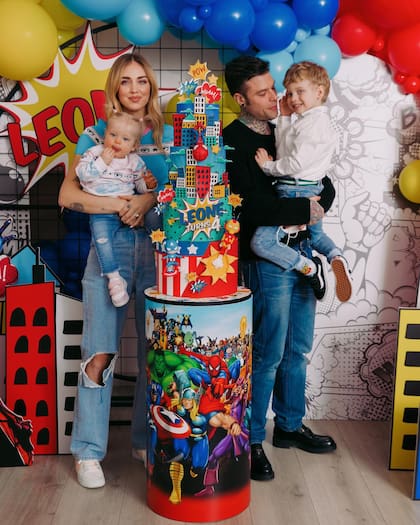 Chiara y Fedez celebraron el cumpleaños de sus dos hijos, Leo y Vittoria, de 4 y 1 año, respectivamente