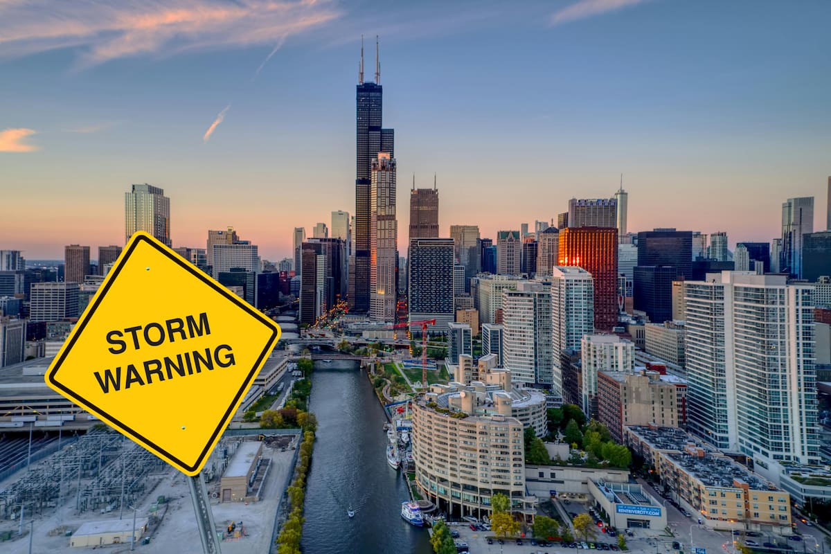 Chicago se vio fuertemente afectado por las tormentas que atravesaron el norte de Illinois durante la noche del martes