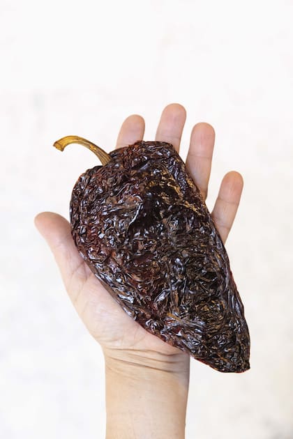 Chile ancho en el Mercado de San Juan.