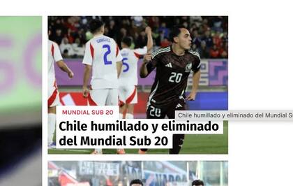 "Chile humillado y eliminado", tituló EMOL